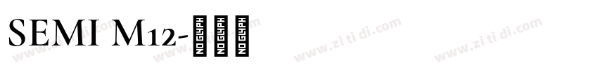 SEMI M12字体转换